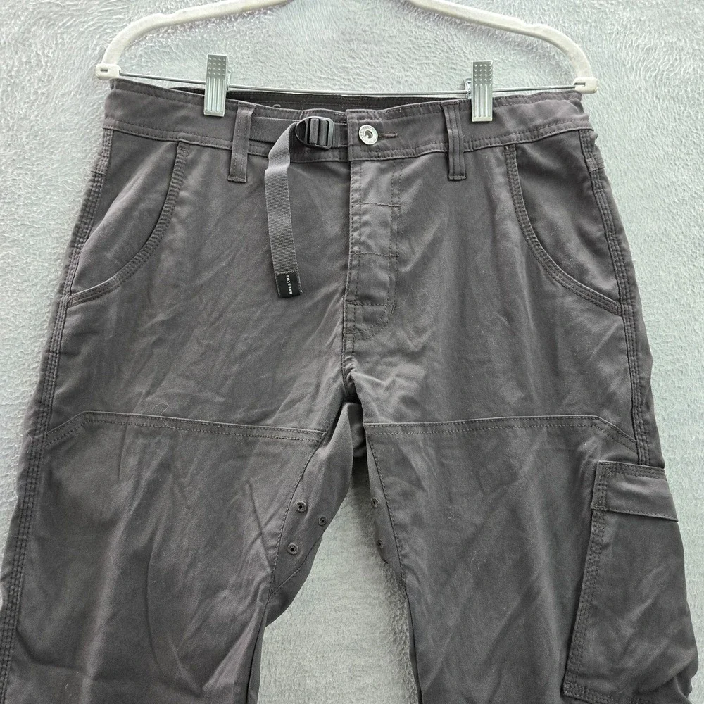 Prana Mens‎ Pants 31Wx30L Gray Straight Fit Nylon Elastane Outdoor Hiking